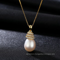 18K Gold Plated 925 Sterling Silver Freshwater Pearl Pendant Necklaces